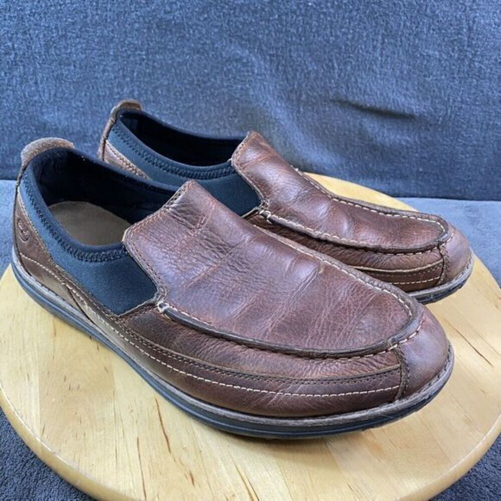 Timberland Richmont Slip On Shoes Brown Burnished Leather Mens Comfort Size 10.5